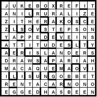 ABC Jigsaw solution grid